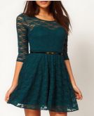 Vestido Curto 3/4 com manga Varias cores